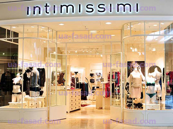 Цельностеклянные перегородки в сети магазинов Intimissimi, Украина Цельностеклянные перегородки в сети магазинов Intimissimi, Украина